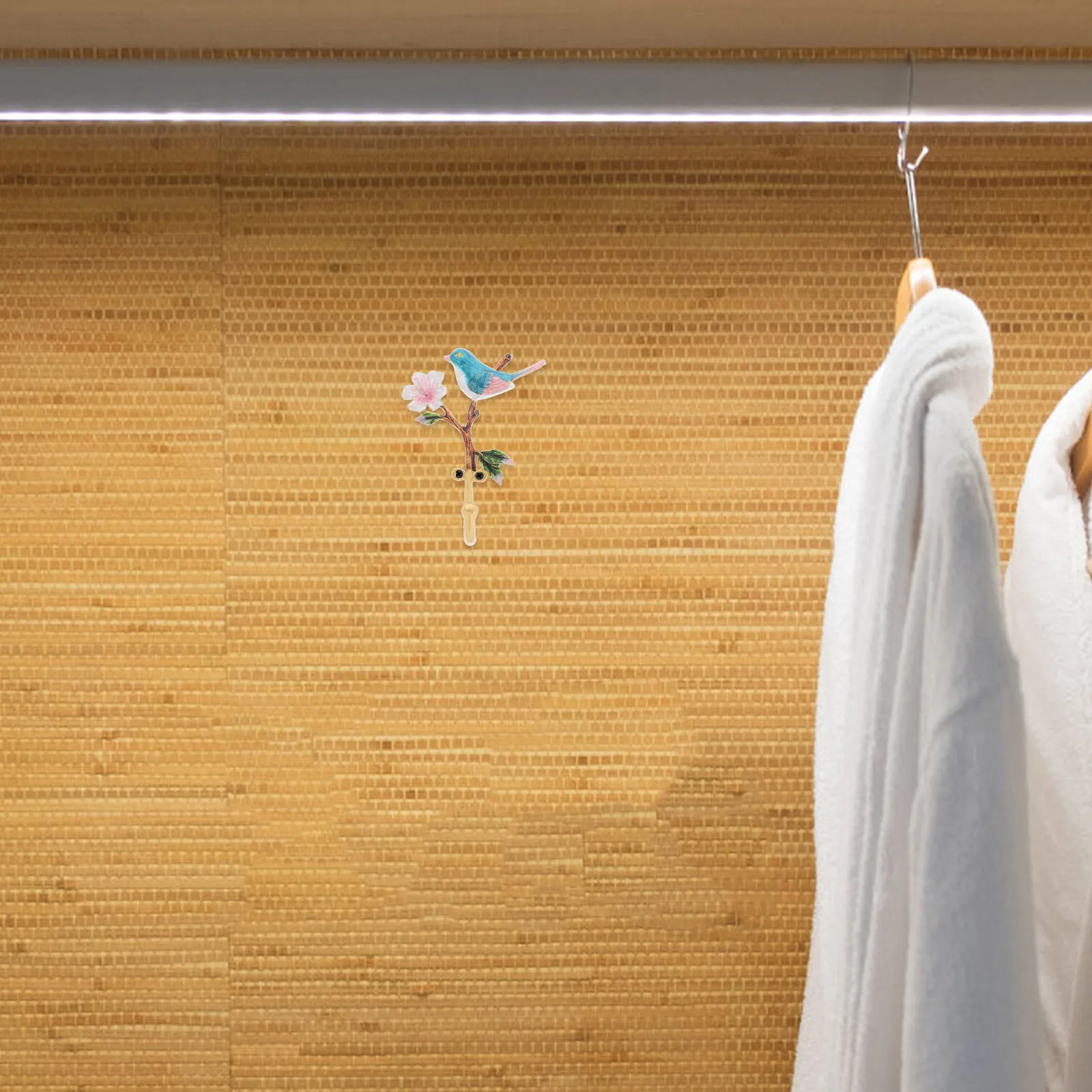 

Эмалированные настенные крючки с птицами, декоративная сверхмощная подвесная стойка для пальто, шапок, полотенец, ключей, домашний декор, винтажный металлический липкий крючок