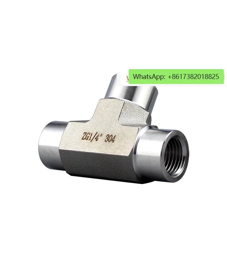 304 stainless steel high-pressure inner thread tee joint 4 in 316 thickened die forged inner thread forged tee 2 in 15