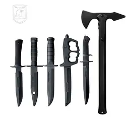 Rubber Practice Knife Soft Short Knife Snatcher Fighting Training Performance Safety Prop Military Tactical Paintball Equipments