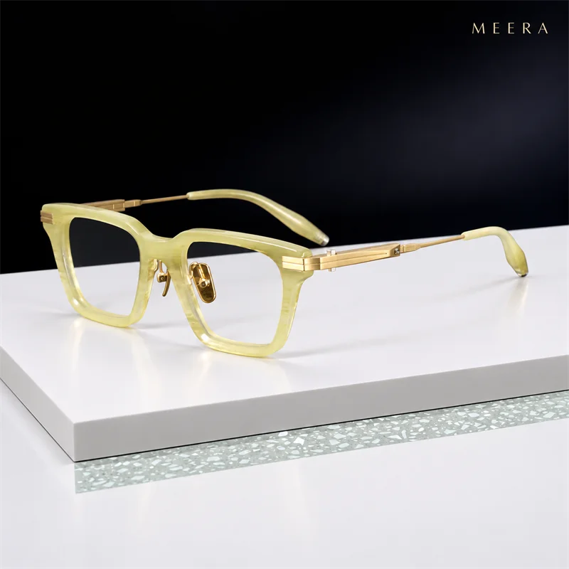 AKX-500 Fashion Business Spectacles Frame Men Women Rivet Square Frame Computer Blue Light Blocking Lens Optical Eyeglasses