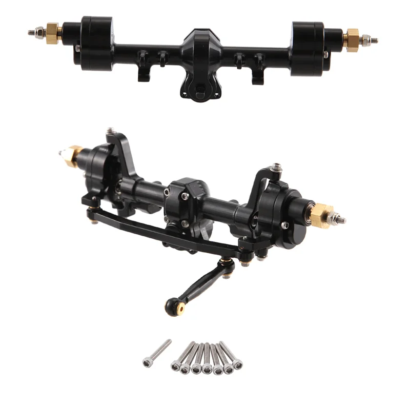 Metal Front and Rear Portal Axle Set for 1/24 RC Crawler Axial SCX24 JLU C10 Deadbolt Upgrades Parts,3