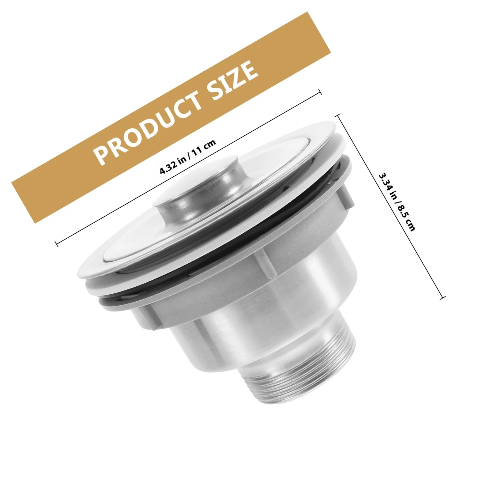 1 комплект, комплект сливного фильтра для кухонной раковины, нержавеющая сталь, защита от засорения, легко чистится, гладкие края, долговечная цепь с пробкой для раковины