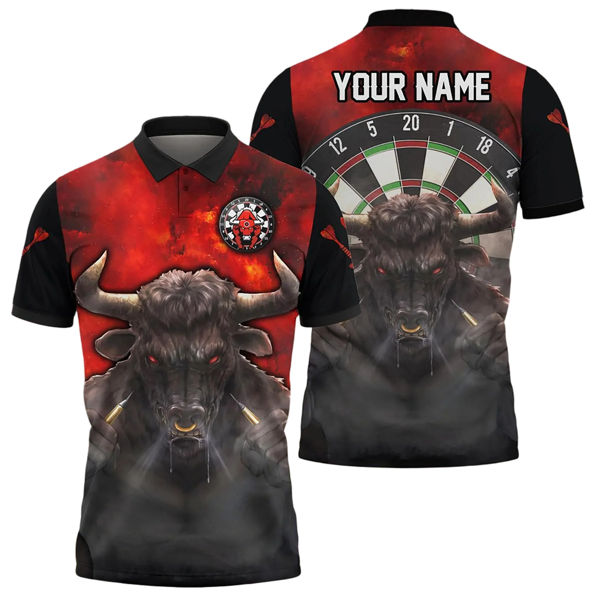Trendy Darts Sports Polo T Shirt For Men Personalization Men's Polo Shirts Summer Breathable Quick Dry Short Sleeve Lapel Shirts
