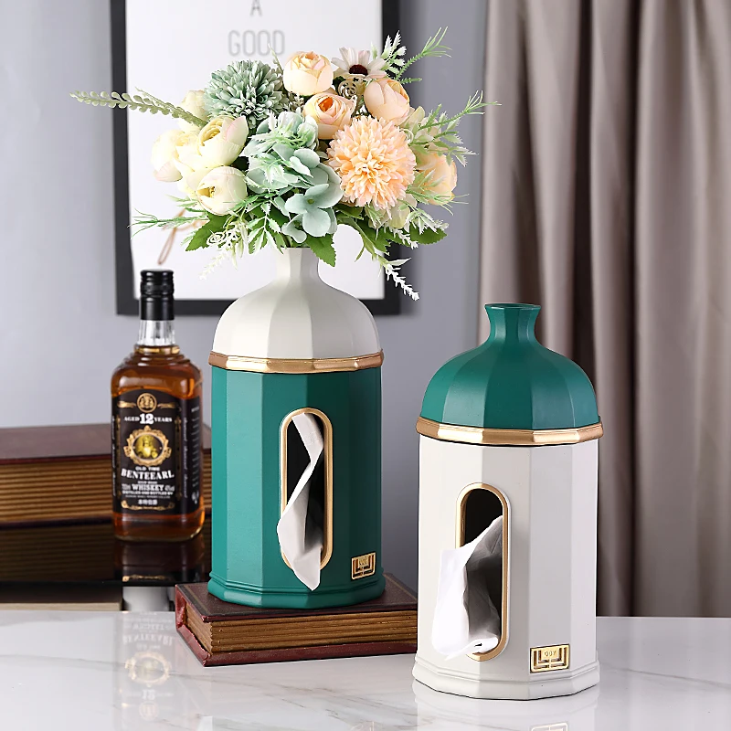 

Creative vase decor creative multi-function tissue box dining table living room drawing paper box tissue boxes tissue holder