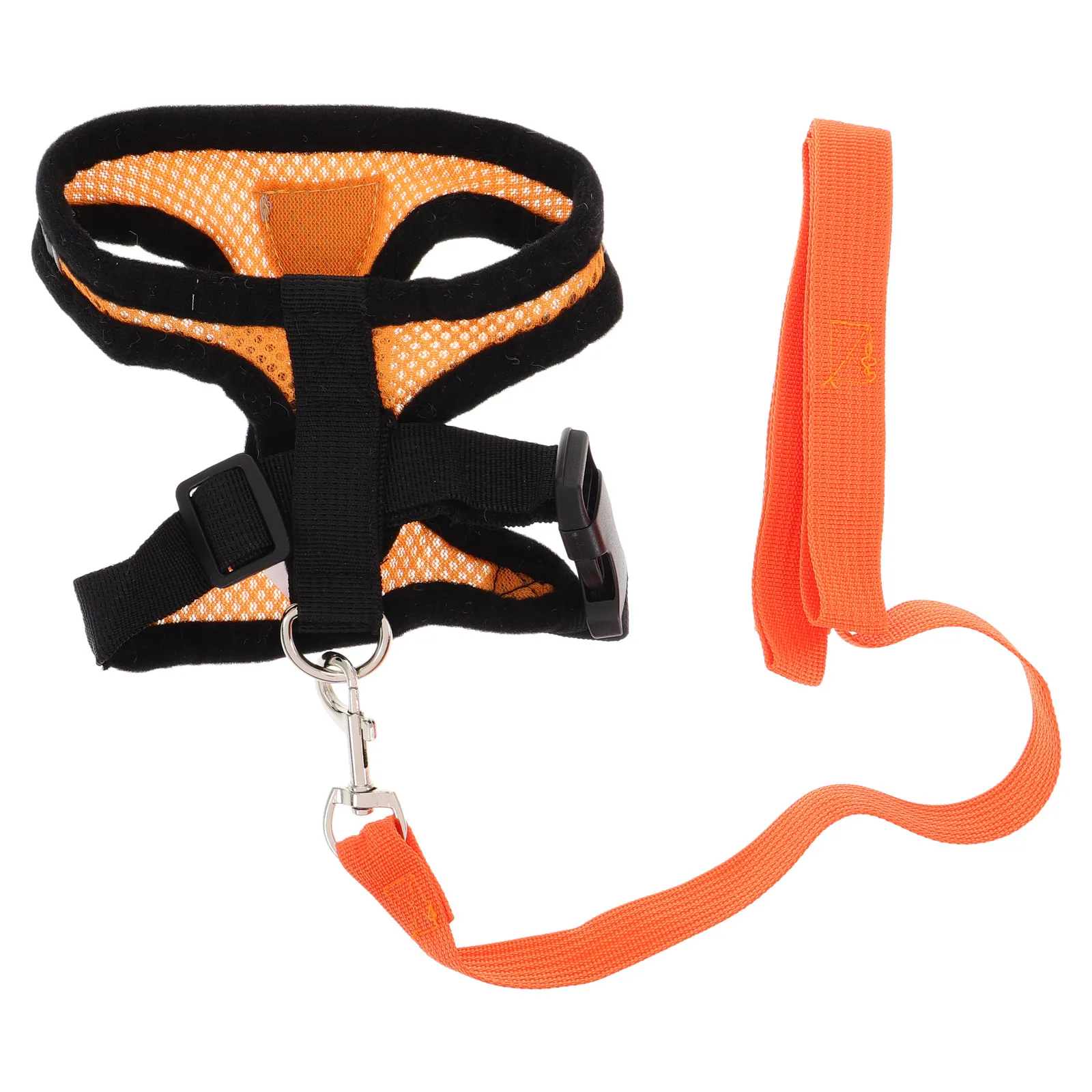 

Mesh Cat Harness Pet Halter Harness Vest with Padded Panels for Small Medium Cats Dogs Size S (Orange)