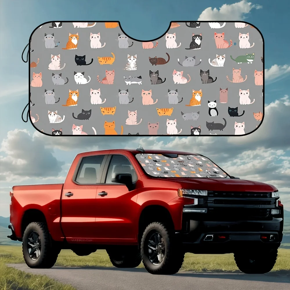 1Pc Gray Cats Print…