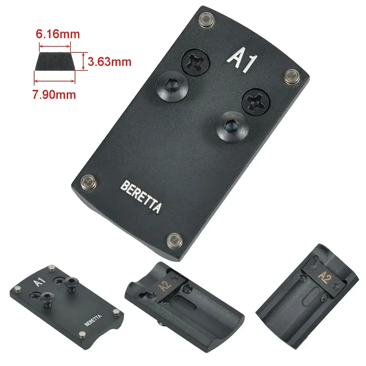 Optics Berett Red Dot Sight Scope Mount Base per Glock 1911 M & P S & W HK USP SIG P226 Springfield XD piastra adattatore per montaggio a pistola