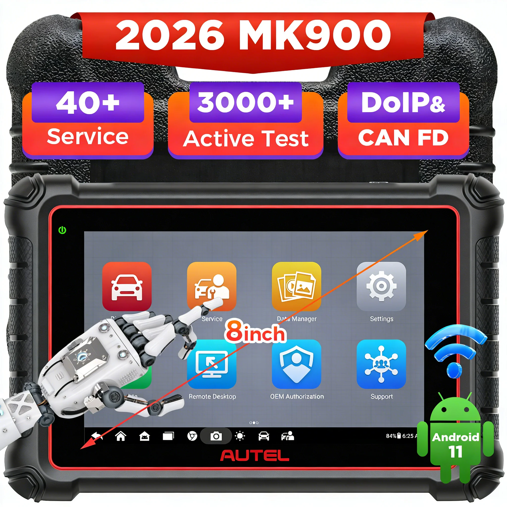 

Автосканер Autel MaxiCOM MK900: диагностический инструмент для автомобилей с поддержкой DoIP и CAN-FD, OBD2, ABS, SRS, EPB, SAS, сброса масла и TPMS