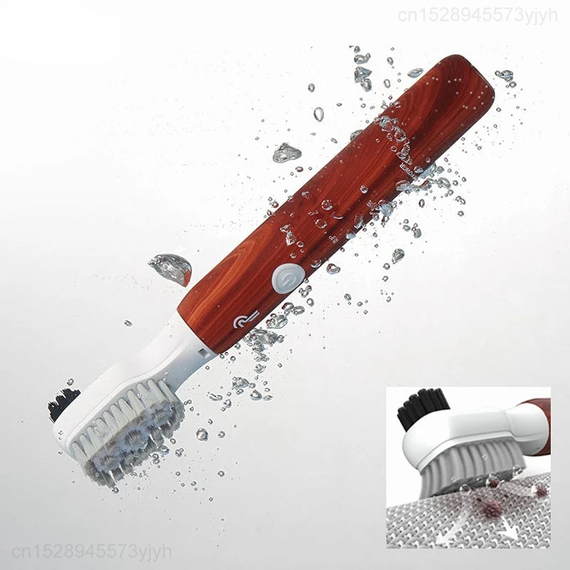 Youpin PULIN سونيك الاهتزاز الأحذية الكهربائية فرشاة IPX7 مقاوم للماء USB قابلة للشحن أحذية مزدوجة شعيرات فرشاة تنظيف الخشب