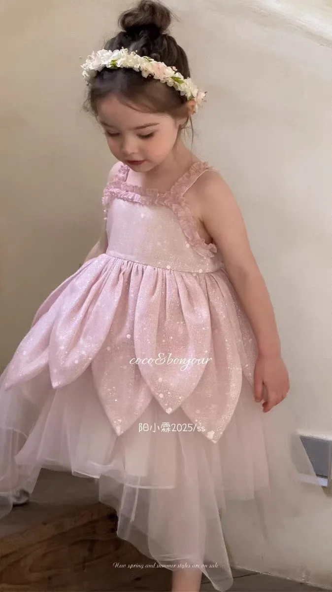 2023 neue Mädchen Tank Top Rock Sommer kinder Strap Rock Baby Mädchen Sommer Kleid kinder Prinzessin Kleid – Detail 1