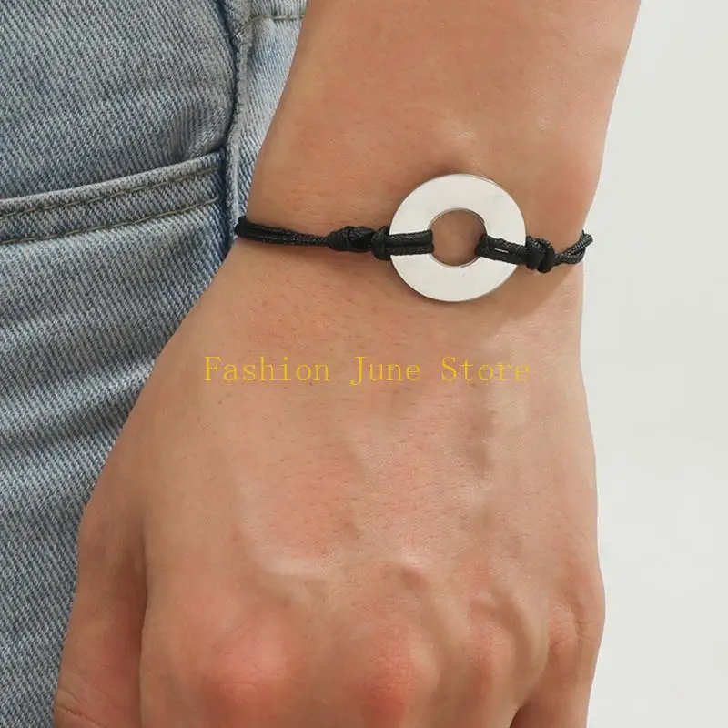 N5KA PU Leather Cremation Urns Bracelet Bottle Memorial Jewelry Unisex Bangle