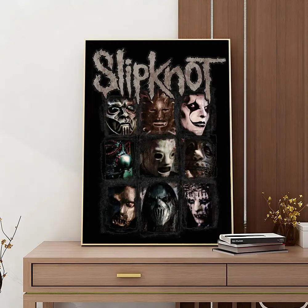 1PC Print Poster Paper Waterproof HD Sticker Heavy Metal Rock S-Slipknot Band Bedroom Entrance Home Living Room Bar Wall Decor