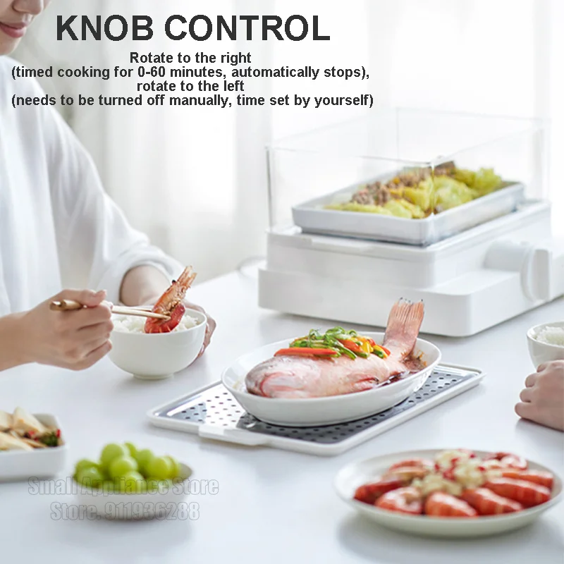 Olayks Electric Steamer Household Multifunctional Double Layer Large Capacity Multi-layer Steamer Box Steamer Breakfast Machine