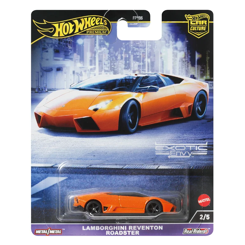 

Mattel Hot Wheels Premium Car Culture Exotic Envy Toys Boys 1:64 Diecast Lamborghini Reventon Roadster Vehicle Model Gift