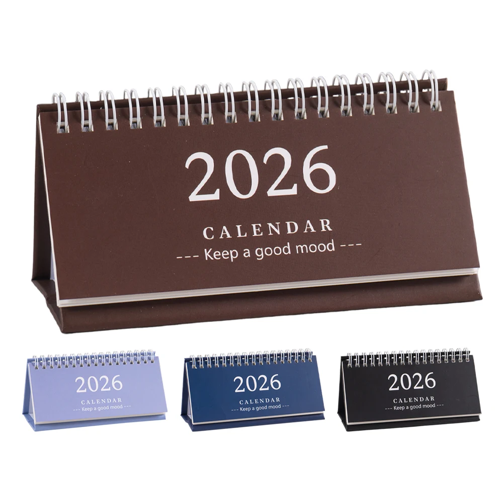 

4 Pcs Desk Calendar Planner Small Calander Stand up Desktop Mini Standing Daily Tent
