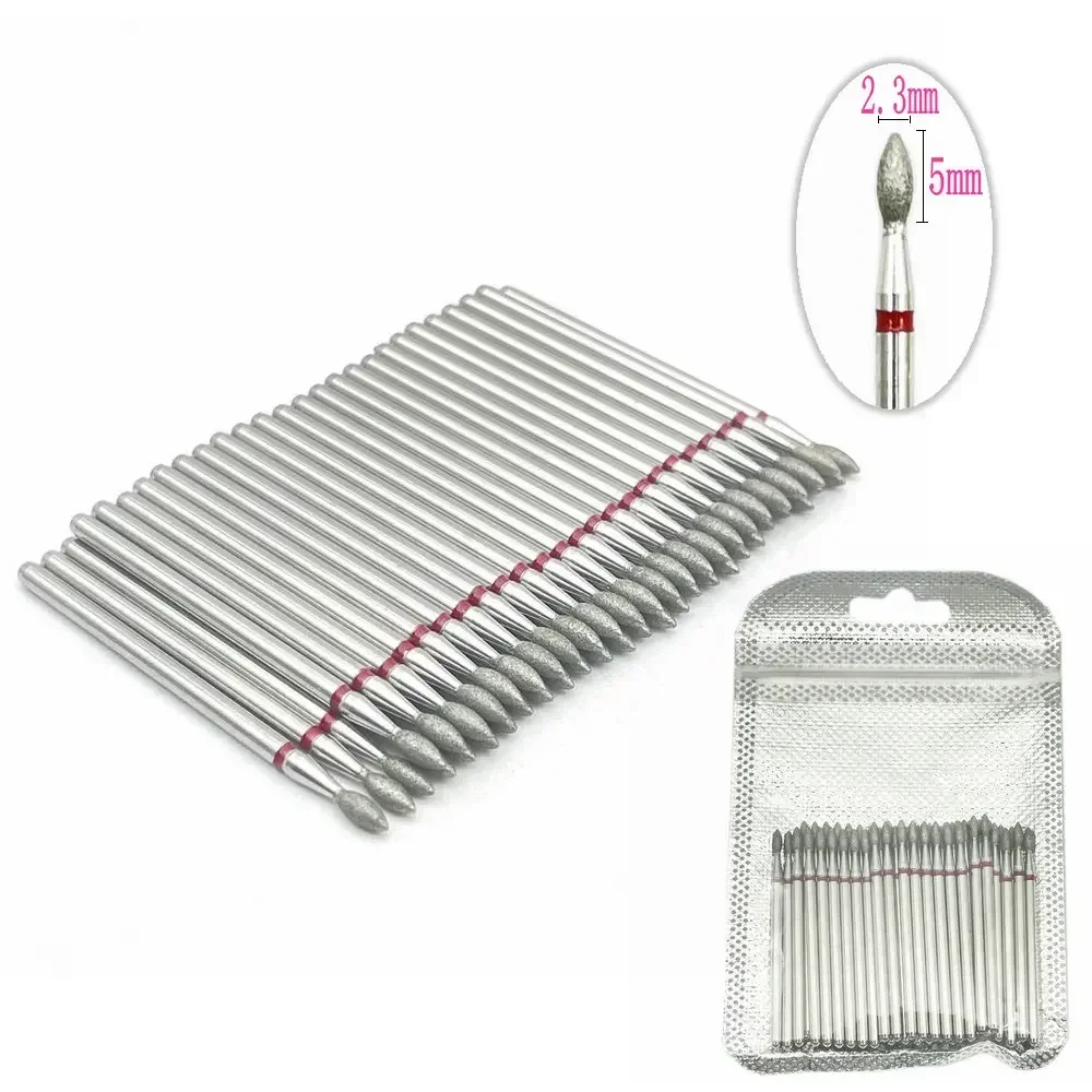 50pc diamante prego broca cutícula limpa bit conjunto fresa para manicure brocas elétricas acessórios pele morta remover ferramenta