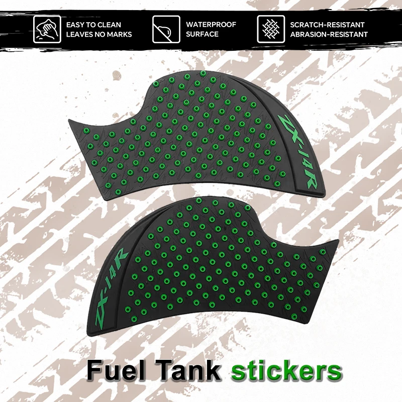zx14r Motorcycle Accessories Waterproof Fish Bone Fuel Tank Sticker Side Knee Anti-slip Protector Decals For ZX-14R ZX14R 06-16