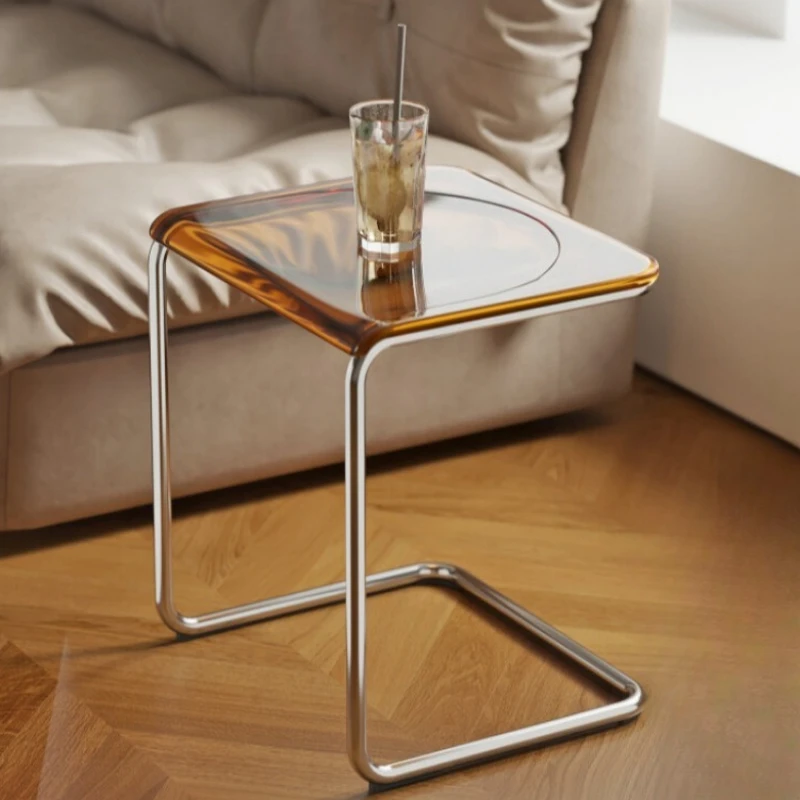 Household small stool living room acrylic low stool transparent shoe changing stool