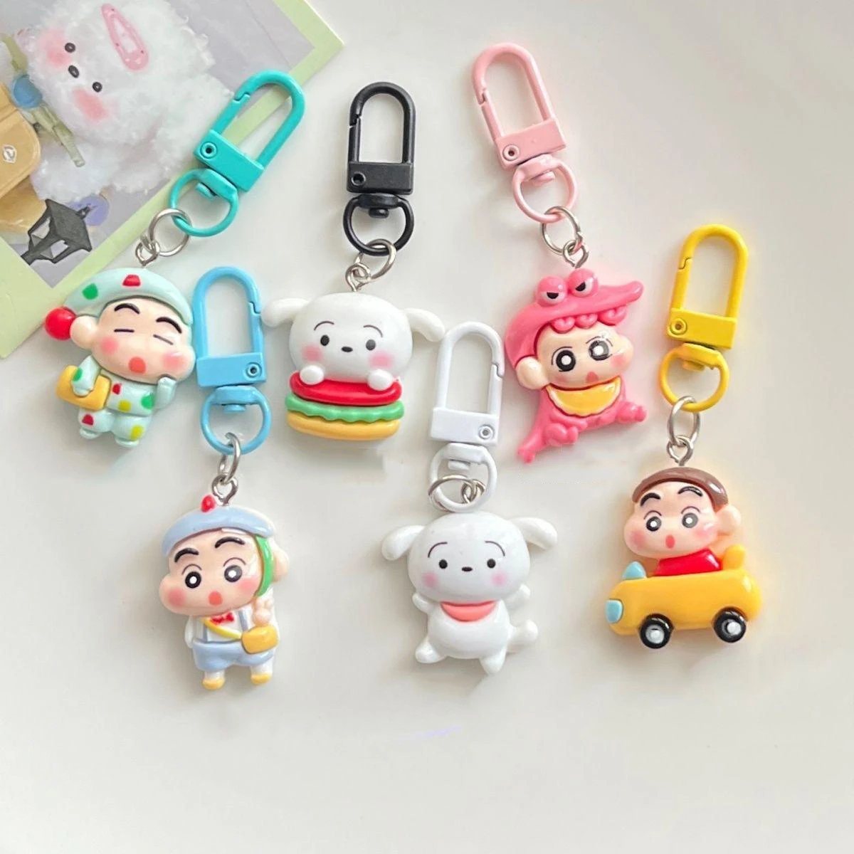 Crayon Shin Chan New Anime High Beauty Keychain Backpack Pendant Personality Cartoon Cute Keychain Gift Accessories