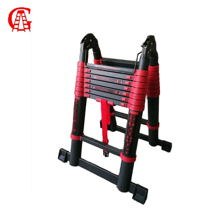 Factory Production 5 M New Style Aluminum Folding Extending Telescopic Ladder