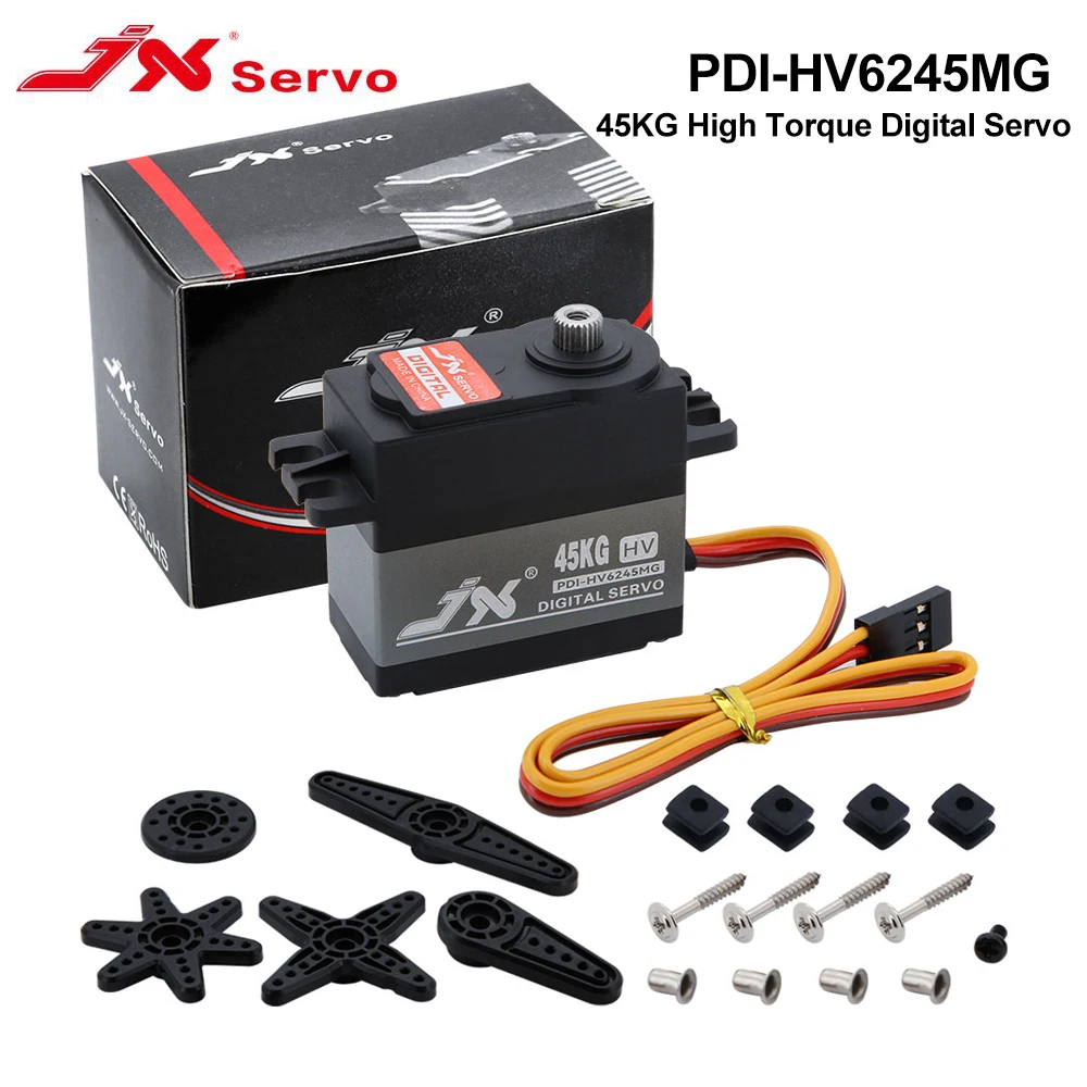 JX Servo PDI-HV6245MG 45KG HV Hochdrehmoment Metallgetriebe Wasserdichter Digitaler Servo für RC Auto Crawler RC Boot Hubschrauber Modellteile