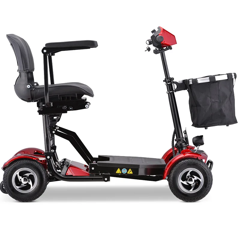 New intelligent four-wheel electric scooter, adult small foldable electric vehicle, elderly commuting electric vehicle