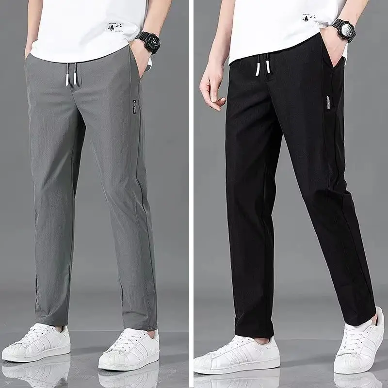 

Men's Casual Breathable Slim Straight Pants M Long Trousers Youth Fashion Autumn Collection Other Brand