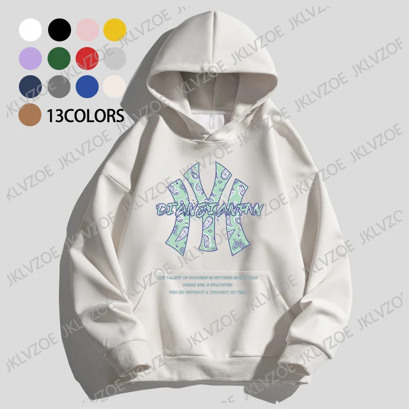 Men's Cotton Hoodey NY Logo Pattern Printed Casual Pullover Long Sleeve Hoodies Women Sweatshirts Hoodie Couple Tops Adult/ Kids