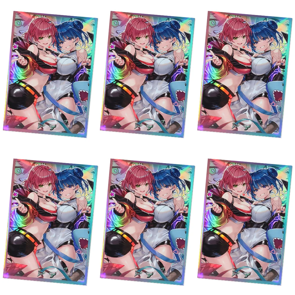 50PCS 63X90mm Cartoon Kunst Anime Kartenhüllen für YGO/TCG Top Loading Brettspiel Kartenhalter Spiel Sammelkartenschutz
