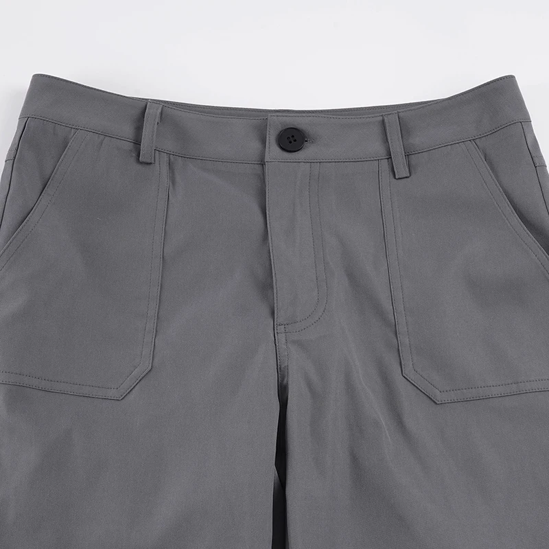 SUCHCUTE Vintage Einfarbige Wadenlange Hosen für Damen Y2k Streetwear Slim Bell Bottom Büro Alltags-Freizeithosen 7/8 Länge Hosen – Detail 7