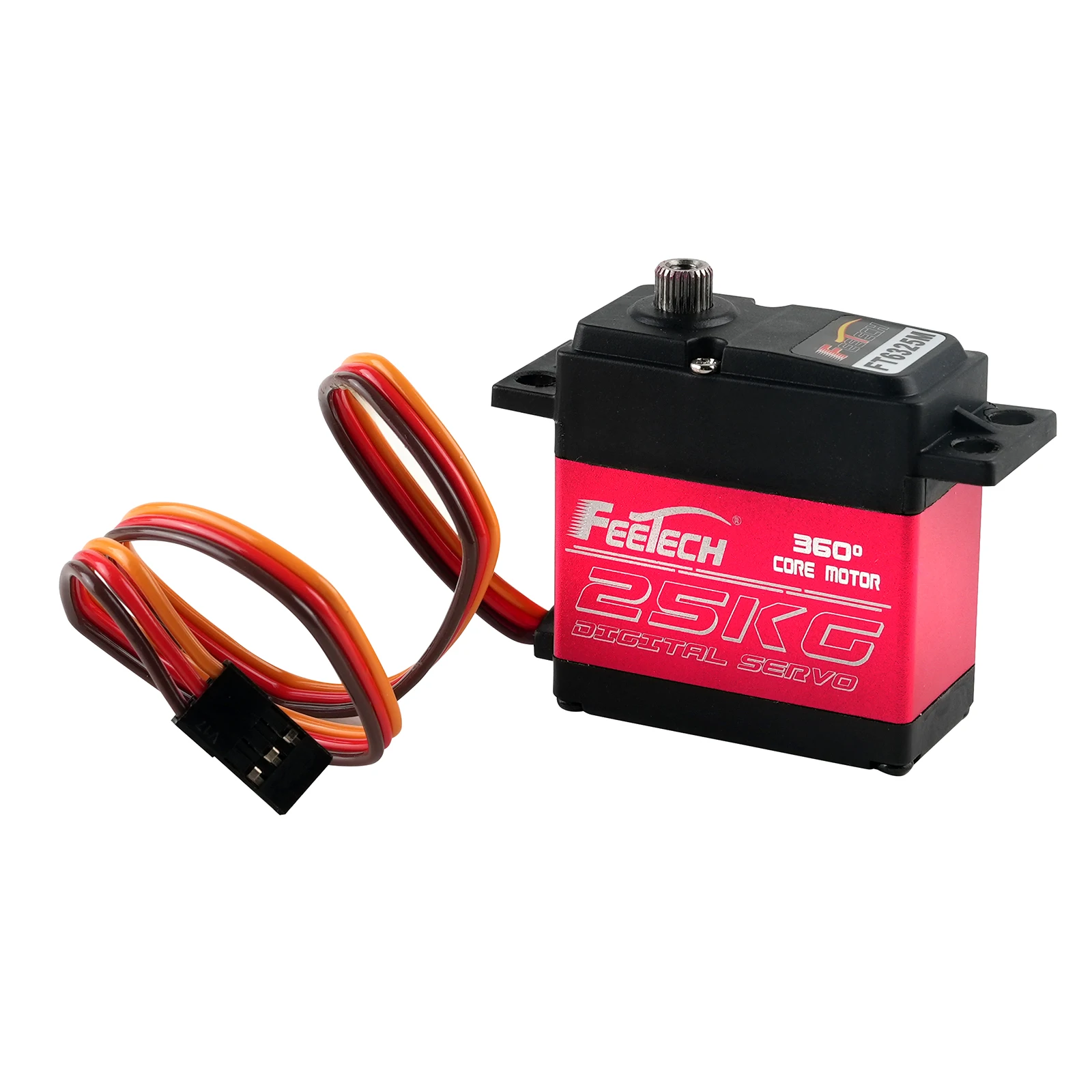 Feetech FT6325M 25KG Cyfrowe Serwo 0.15s 360 Stopni Silnik z Rdzeniem Metalowym Przekładnia Magnetyczna Stalowa Serwa do Samochodów RC Samolotów Quadrocopterów
