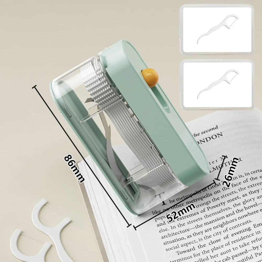 

Creative Automatic Pop Dental Floss Box Press-on Dustproof Mini Teeth Stick Case Reusable Refillable Floss Dispenser Home