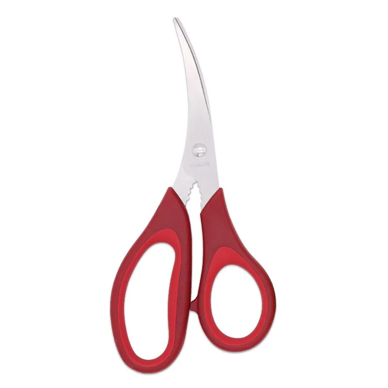 

Kitchen ShrimpScissors, Wholesale Multi-functional Shrimp Line Shrimp Line Open Back Scissors Stainless Steel Seafood