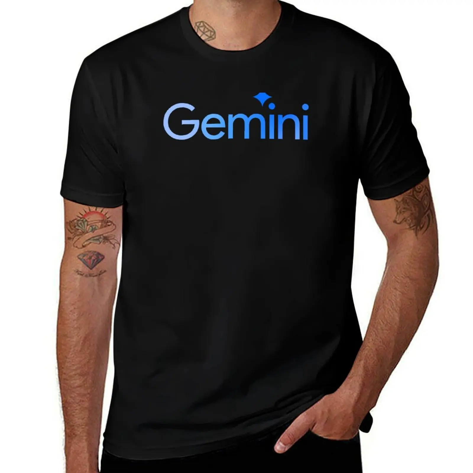 

V2006 Gemini, Icons AI T-Shirt Trendy Print Short Sleeve T-Shirt