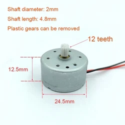 DC3V-12V 6V 9V 7000RPM Small Mute Round Spindle Motor Precious Metal Brush Engine DIY Toy Model Scientific Experimental Research