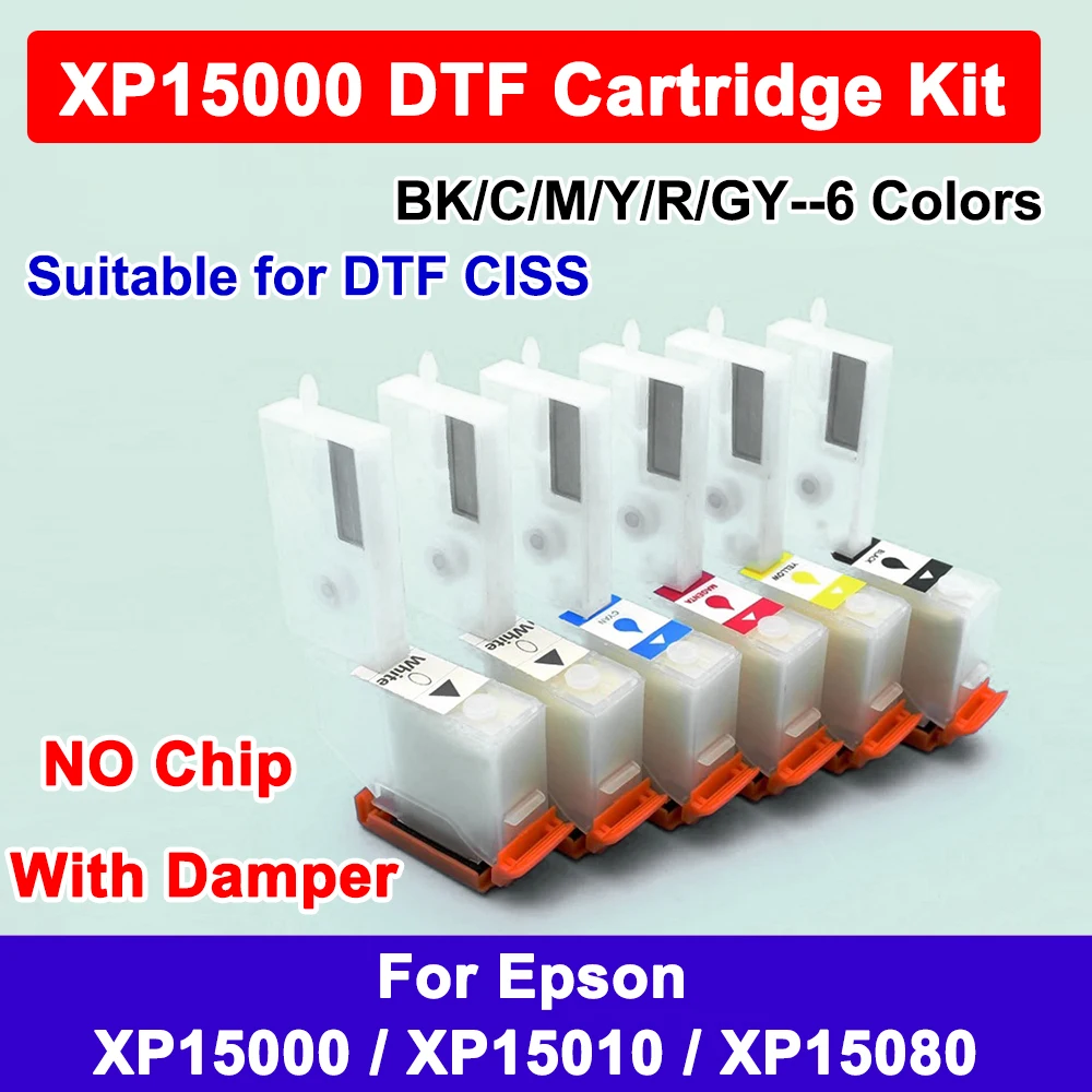 DTF Cartridge Damper Kit NO Chip For Epson XP 15000 XP 15010 XP 15080 Direct Transfer Film CISS Part Modifed Ink Supply Filter