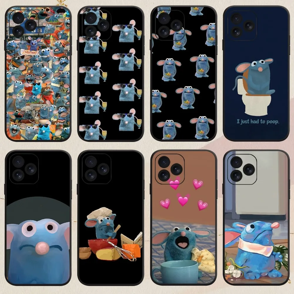 TV Cartoon Blue Mouse T-Tutter Cute House meme Phone Case For iPhone 8 14 15 13 12 11 Mini X Xr XS Pro MAX Plus Shell