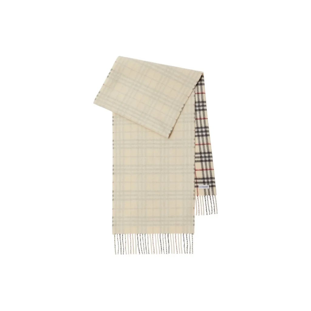 

checked reversible cashmere scarf 80735251