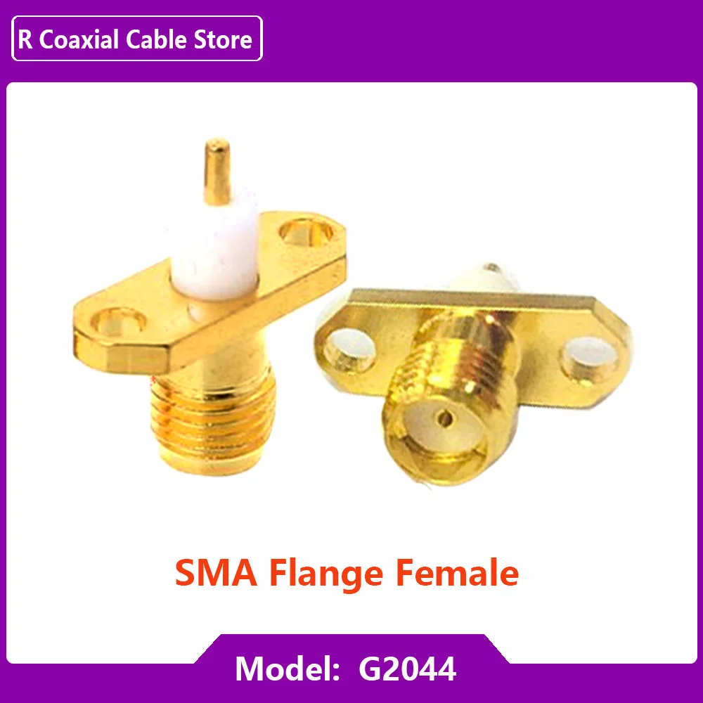SMA Fêmea Flange Diamante Em Forma De Placa De Solda PCB, Furo Interno Fixo, Cobre Banhado A Ouro RF Antena Fêmea Soquete Plug, 1Pc
