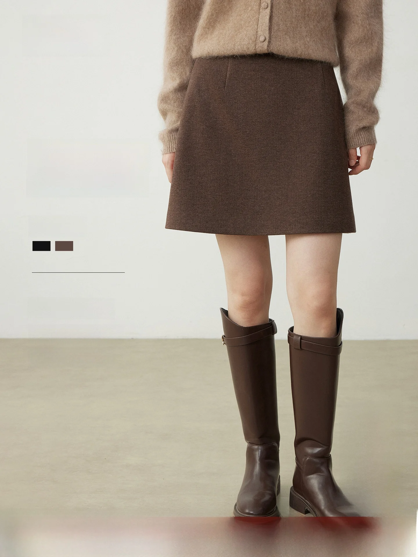 Anti-Wrinkle High Waist A-Line  Skirt Women's Spring Autumn New Style Commute Friendly Comfortable Fit City Casual Skirt