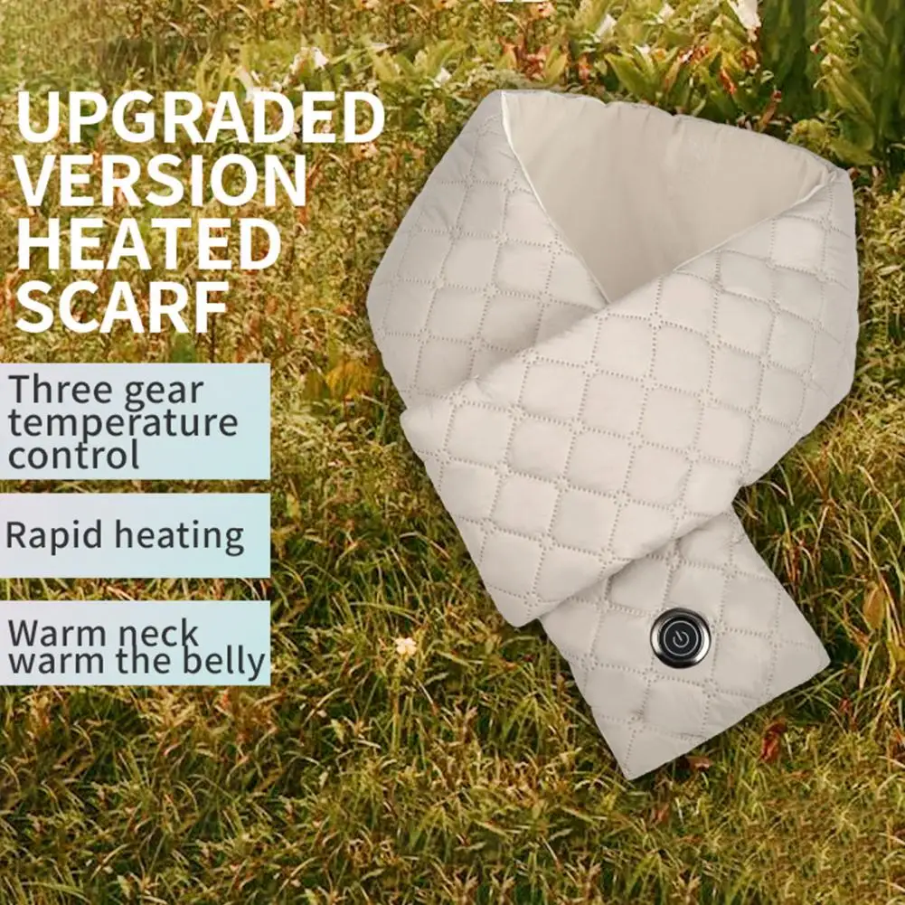 Women Electric Heating Scarf USB Charging Electric Heating Pad Neck Scarf Snowproof Electric Heating Wrap For Daily Wear