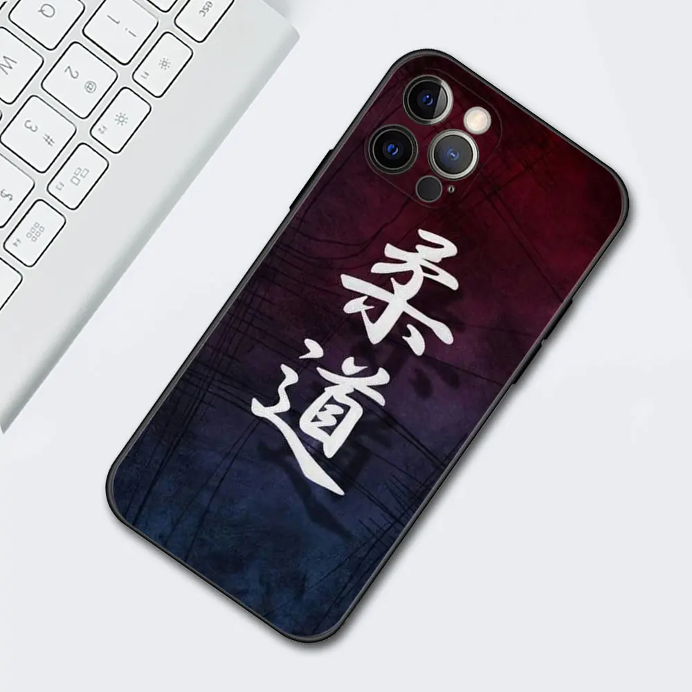 Judo I love Judo Phone Case for iPhone XR 11 13 Mini 14 Pro 12 Pro Max 8 7 Plus 15 Plus 15 Pro Max Black Soft Cover Shell