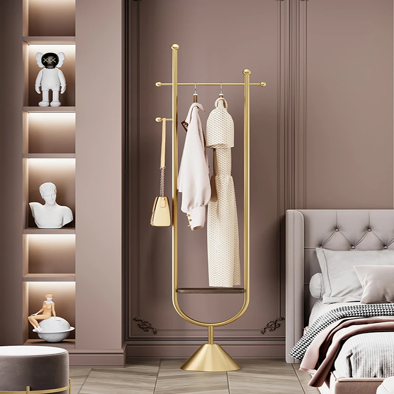 

Garment Shoe Clothing Rack Hanger Floor Shelf Metal Standing Hanger Coat Racks Clothes Rail Valet Appendiabiti Modern Furniture