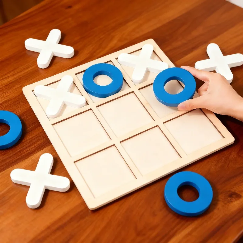 لعبة مونتيسوري الخشبية الجديدة لعبة الشطرنج الصغيرة ألعاب الطاولة ألعاب التفاعل التعليمية المبكرة للأطفال ألعاب معركة الحفلات #1