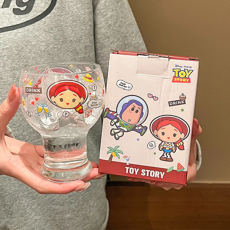 450Ml Toy Story Buzz Lightyear Beer Mug Glass Household Large Capacity Water Cup Cartoon Woody Juice Cup Milk Cup Gift Toys