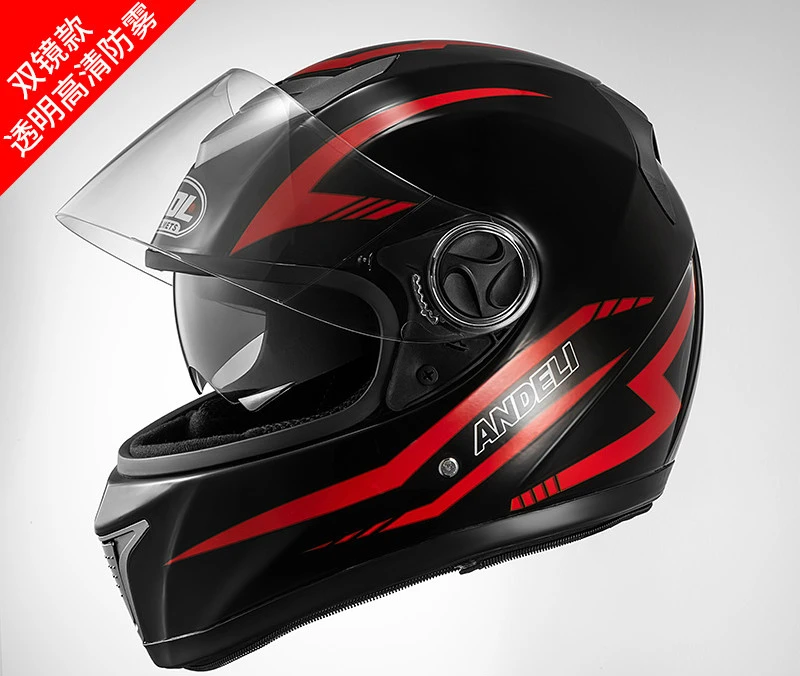 

Full Face Racing Helmet Motorcycle Helmet Washable Lining with Dual Lens Stylish Fast Release Casco Casque Moto DOT Approved man