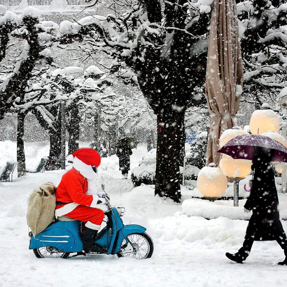 Christmas Helmet Cover Elastic Motorcycle Santa Claus Funny Cover Plush Santa Claus Christmas Hat Motorcycle Accessoories