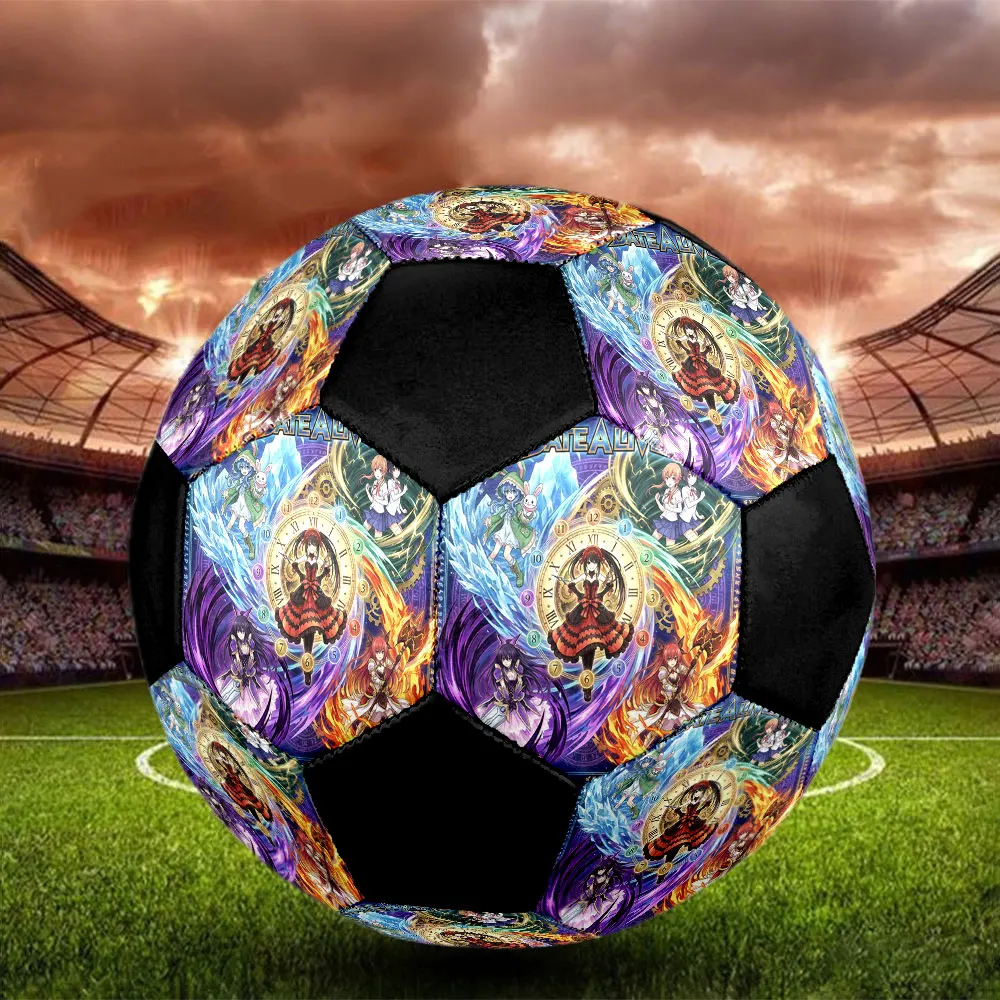 1PC Date Live Soccer Ball Football Size 5 Practice Ball Fashion Team Training All Season Gift -HE60