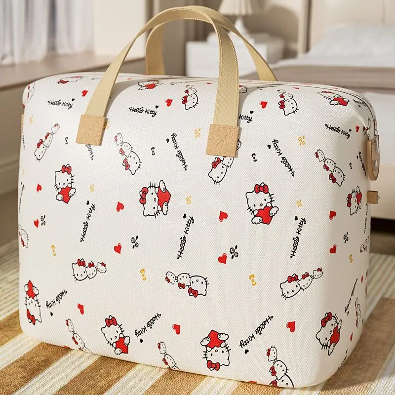 

New Kawaii Sanrio Hello Kitty Large Capacity Storage Bag with High Aesthetic Value Cartoon Handheld Moving Bag Daily Necessities