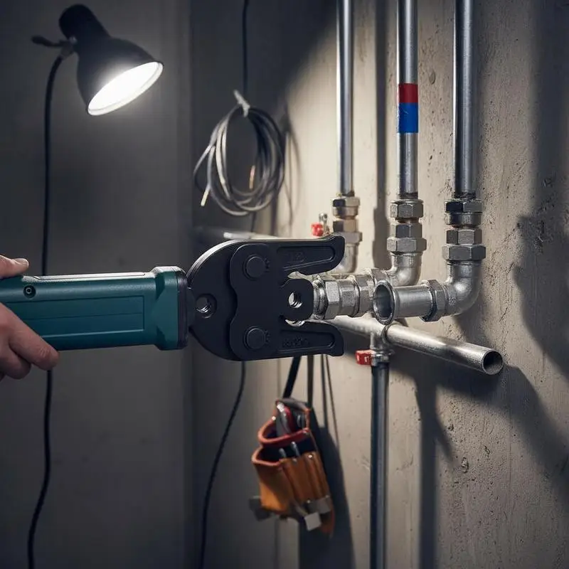 Mâchoire de sertissage de 12 mm pour tuyaux en acier inoxydable de type V, construction en acier, compatible avec les outils de sertissage standard, pour les systèmes CVC, gaz et chauffage radiant